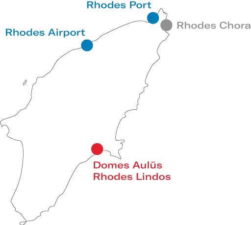 Aulus Lindos Rhodes Map