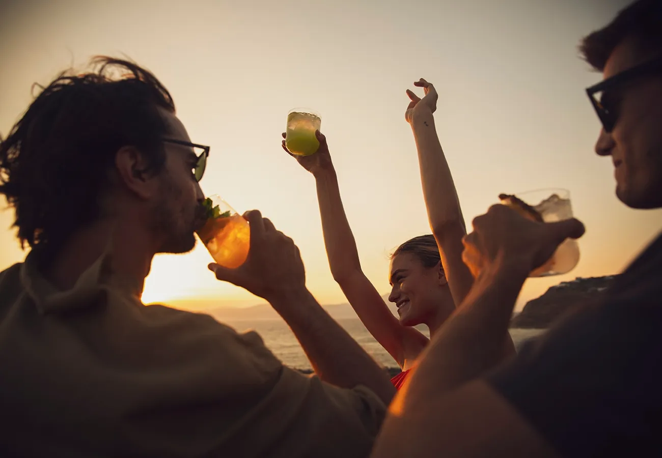 Premium drinks and cocktails at Aulūs Lindos Rhodes ultra all-inclusive gastronomy experience