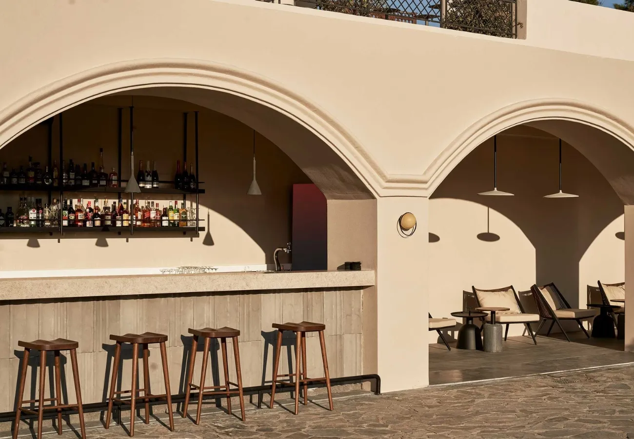 Signature cocktails at Blu Bar at Aulus Lindos Rhodes bar