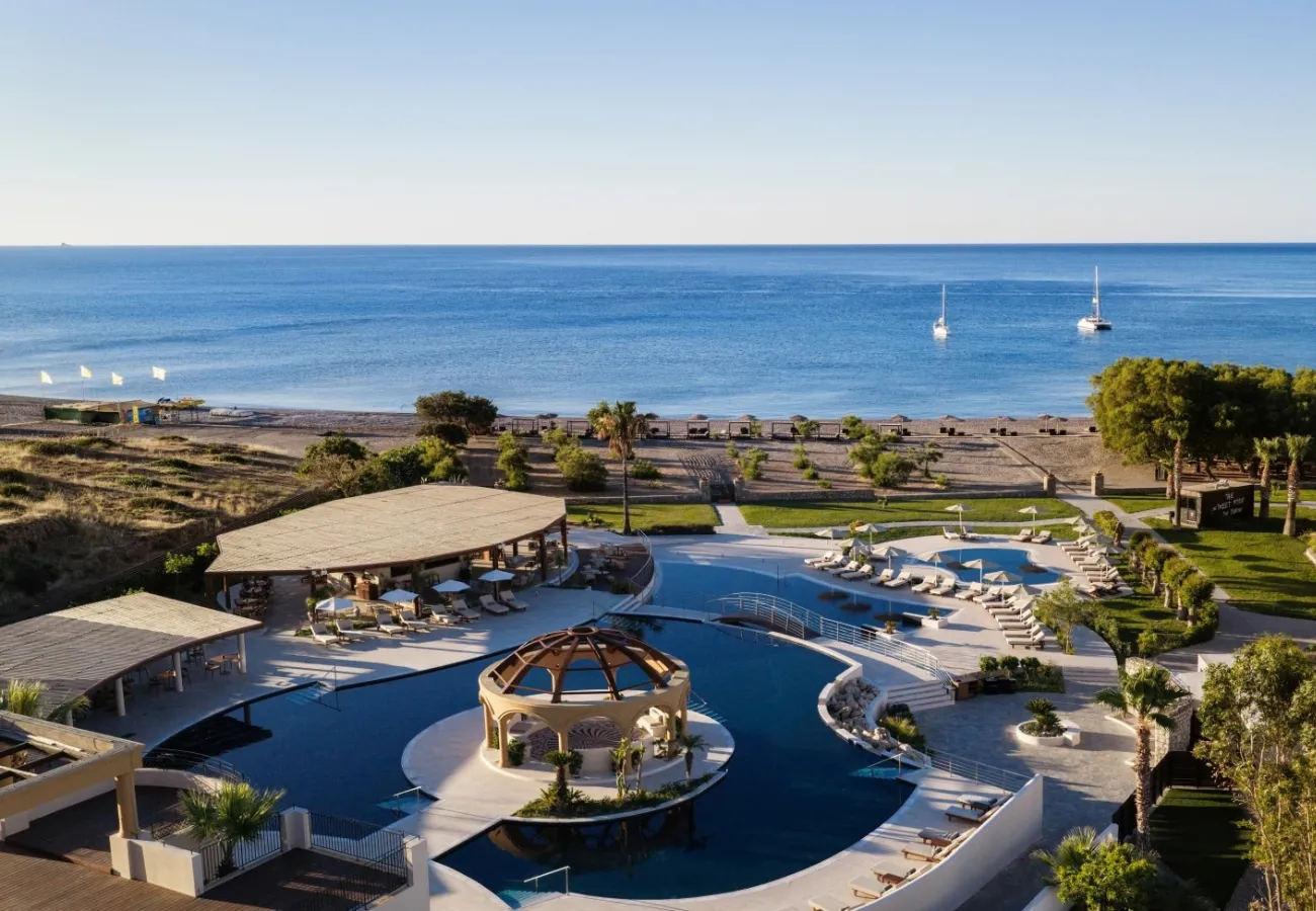 All-inclusive pool bar in Lindos, Rhodes