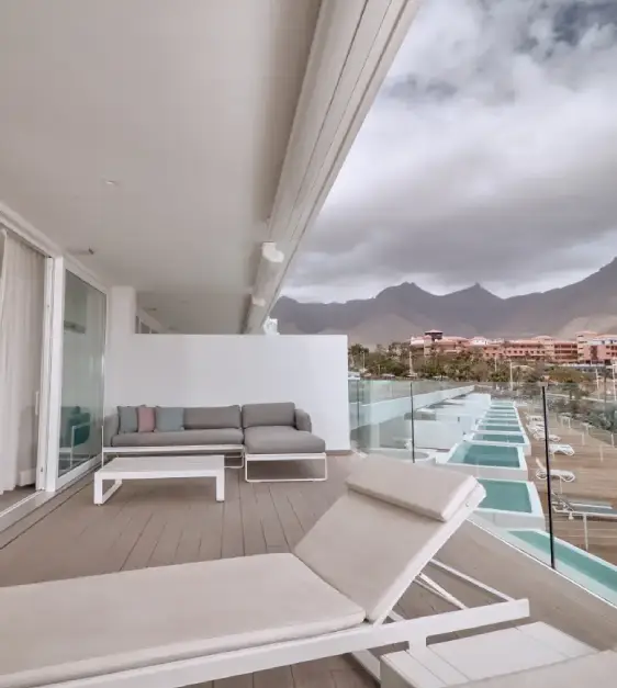 Jade One Bedroom Suite with Side Sea View furnished balcony with side sea view