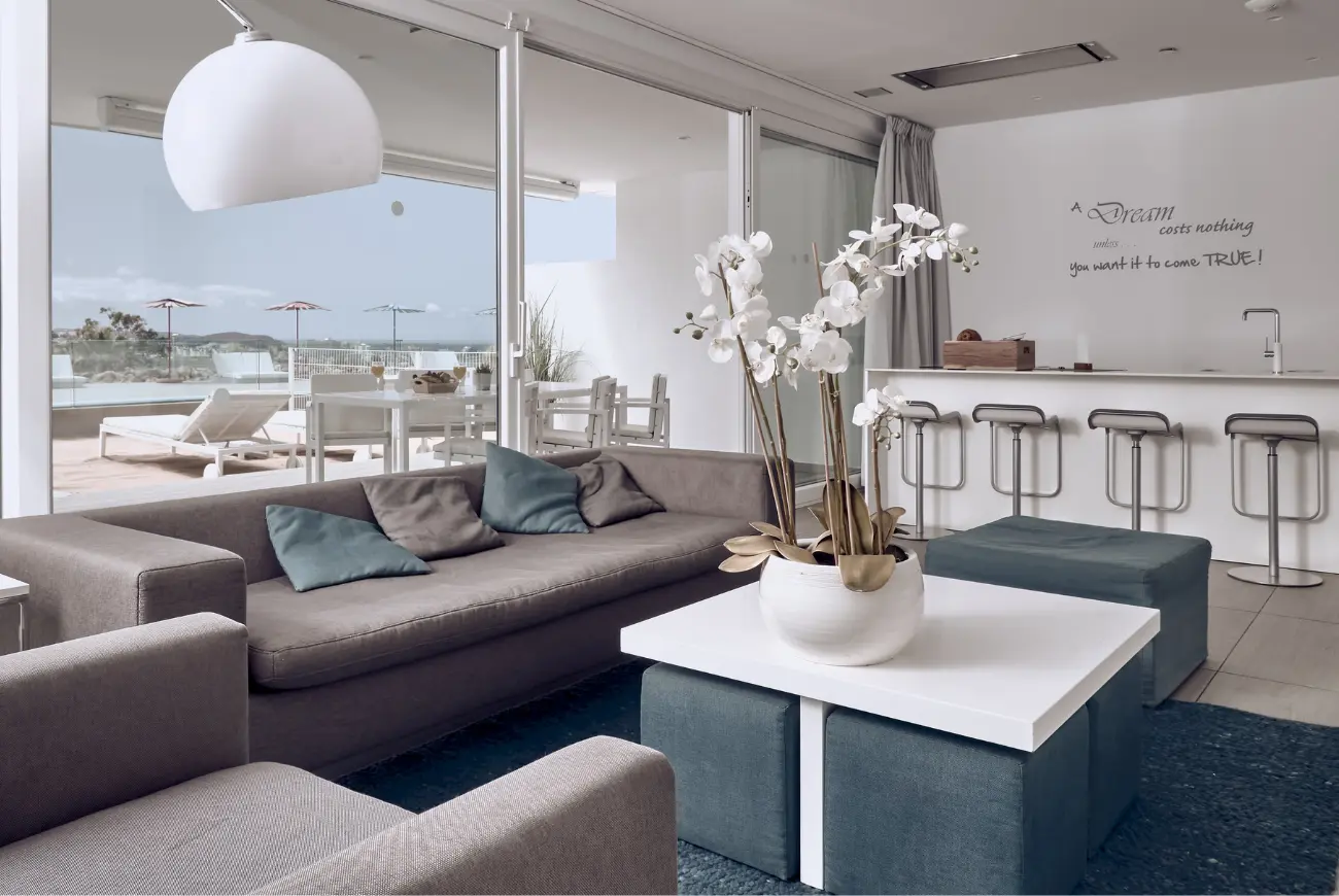 Sapphire Two Bedroom Suite with Sea View dining area with sea view