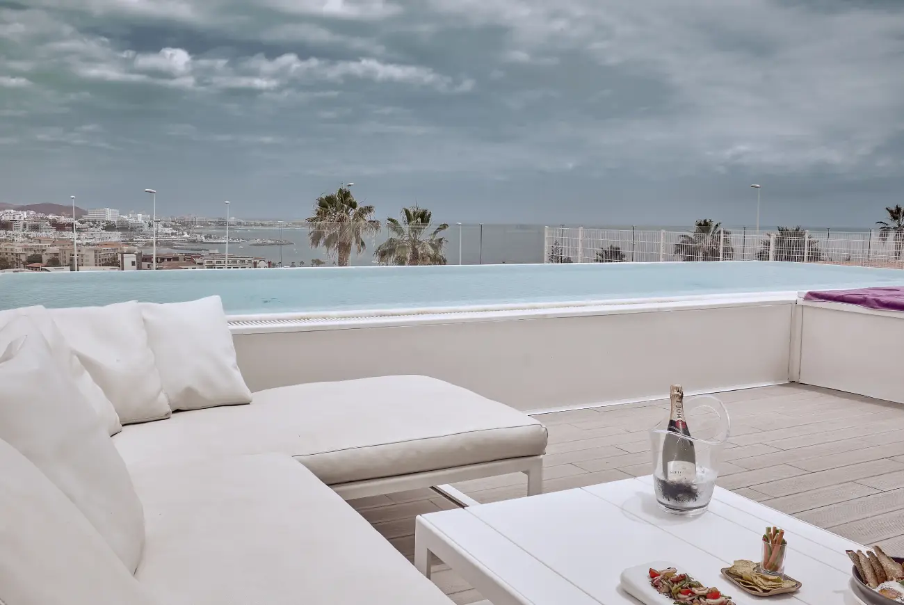 Sapphire One Bedroom Suite with Sea View and Private Pool terrace with private pool and sea view