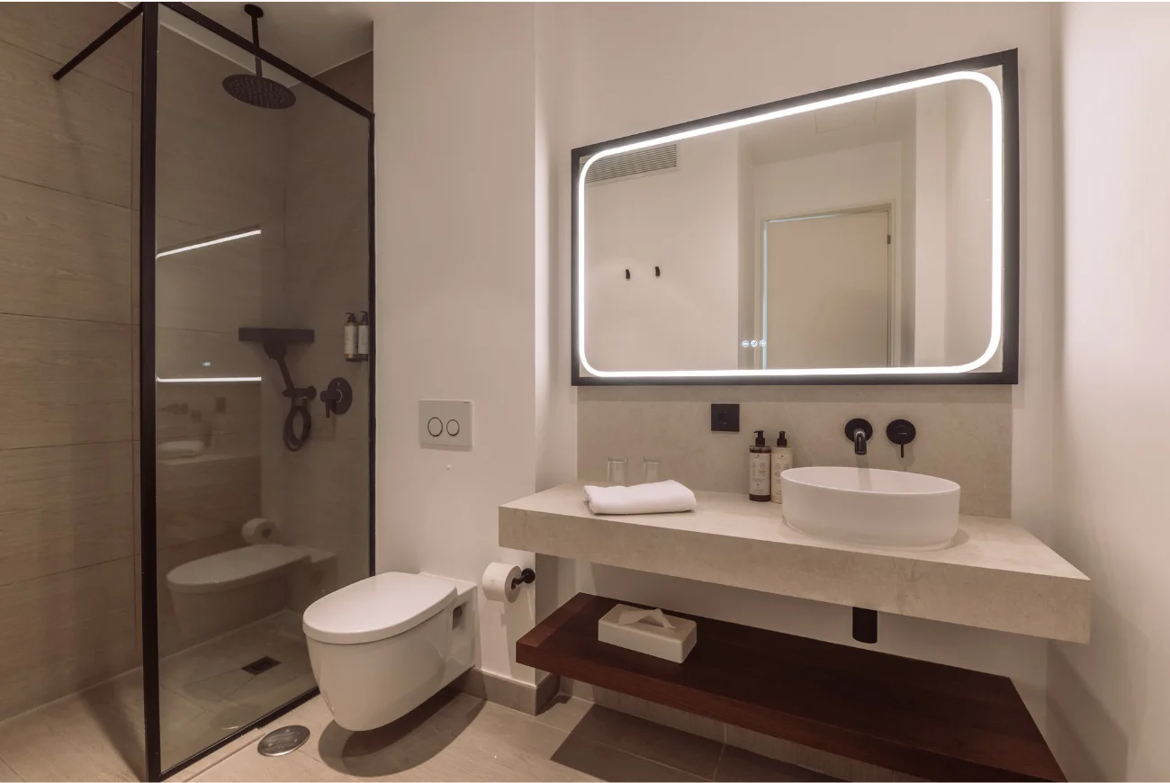 Sapphire Two Bedroom Suite with Sea View and Private Pool bathroom with double vanity