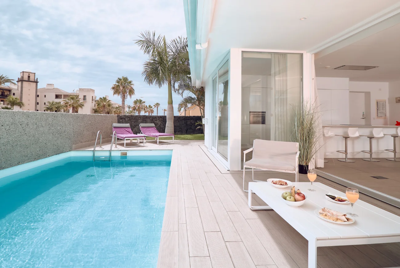 Sapphire Two Bedroom Suite with Sea View and Private Pool private pool terrace with outdoor seating