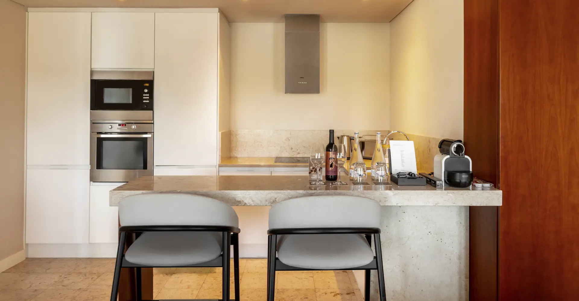 Fully equipped kitchen of the residence