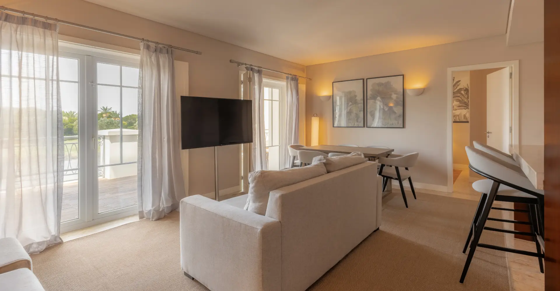 Spacious living room of the residence