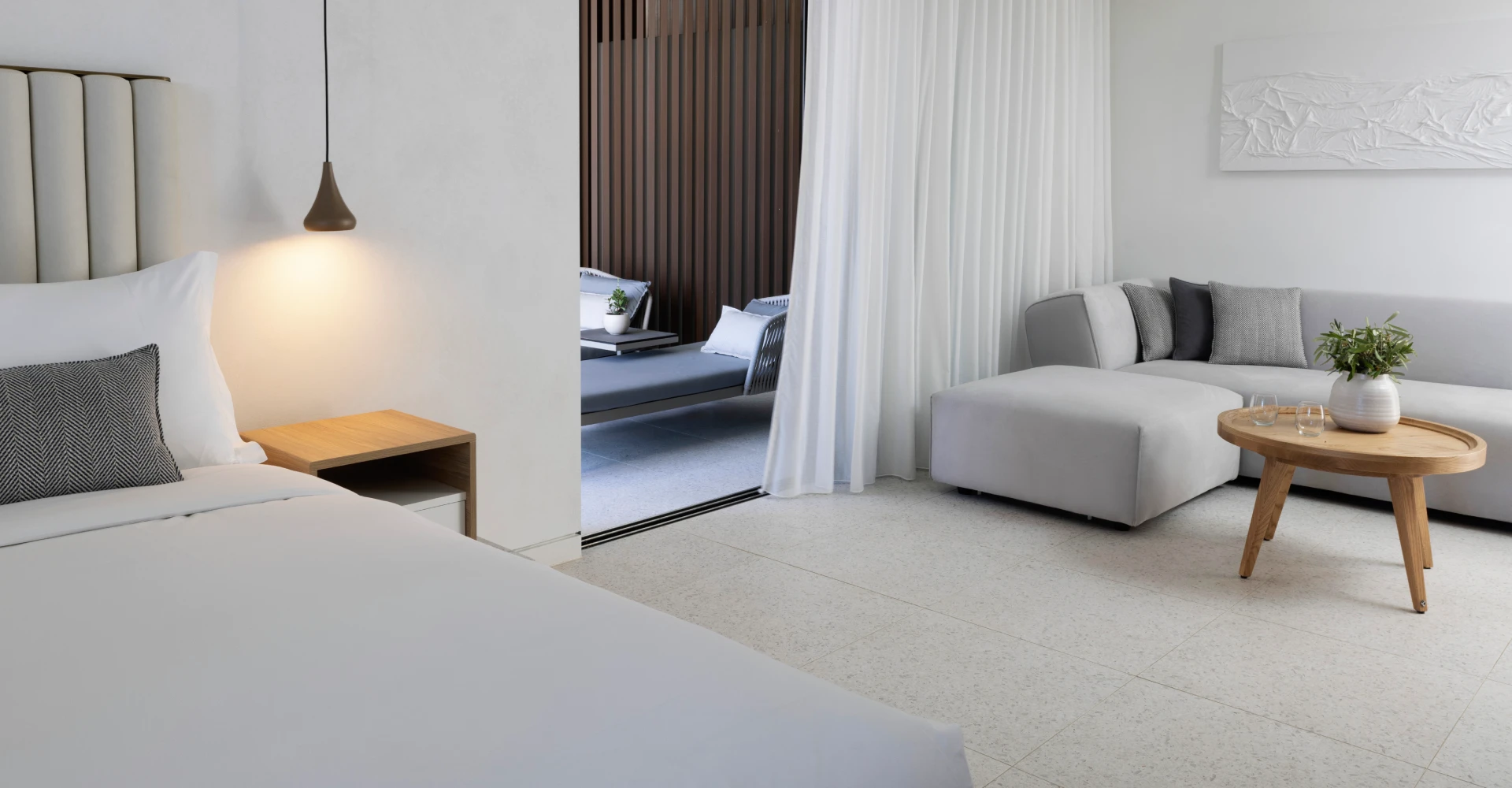 Luxury suite with spacious living room