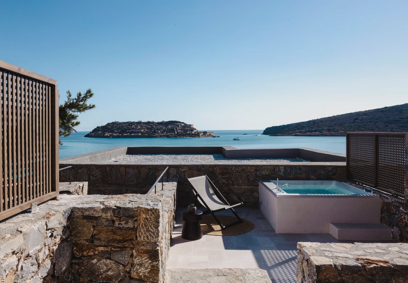 Adult only accommodation with Spinalonga view