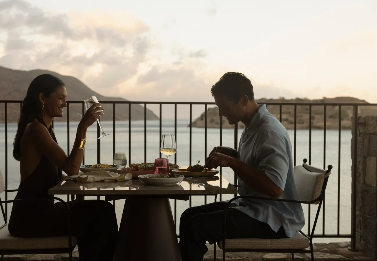 Fine dining for couples in Elounda
