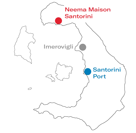 Map Neema Maison Santorini