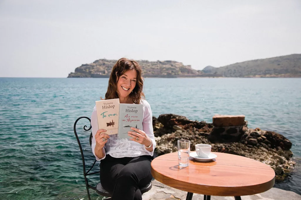 Victoria Hislop in Elounda