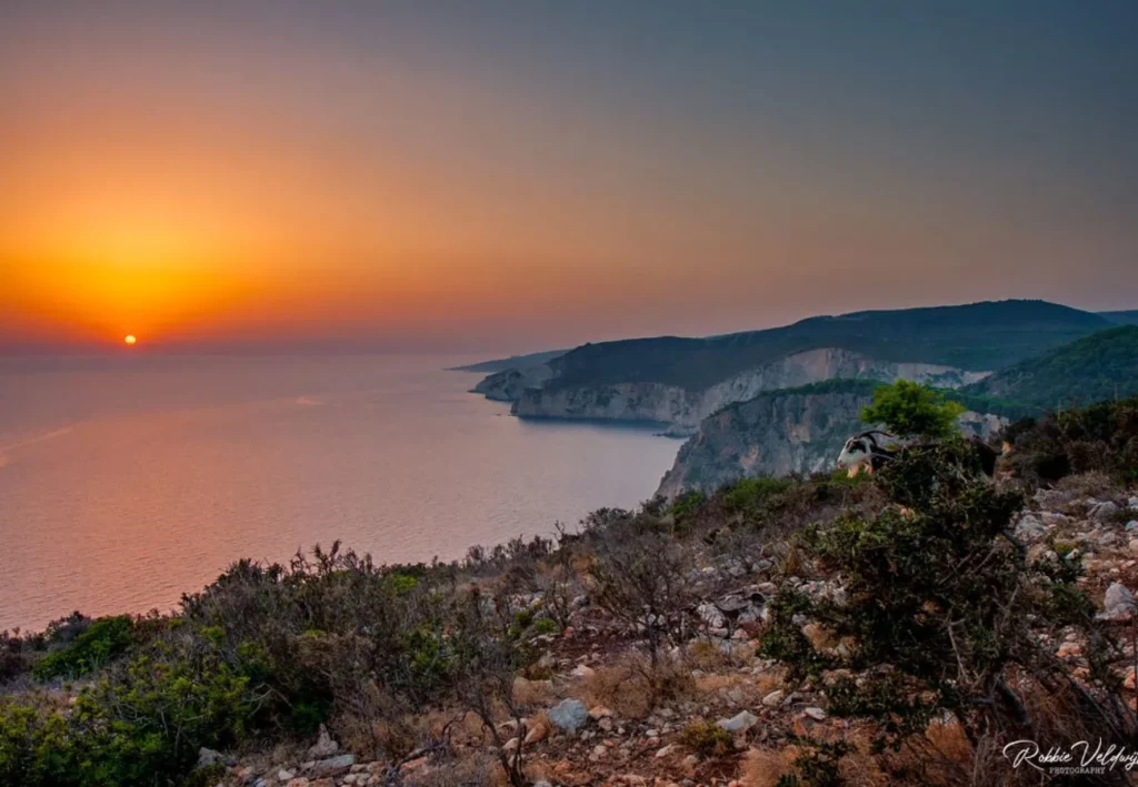 romantic sunset of Zante
