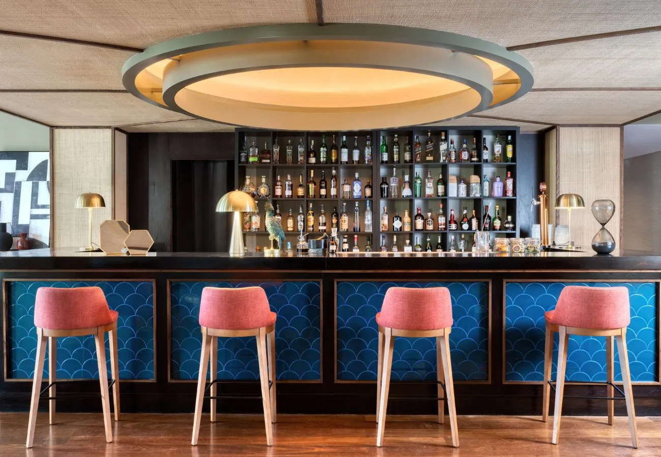 The Migratory Bar of Domes Lake Algarve in Portugal